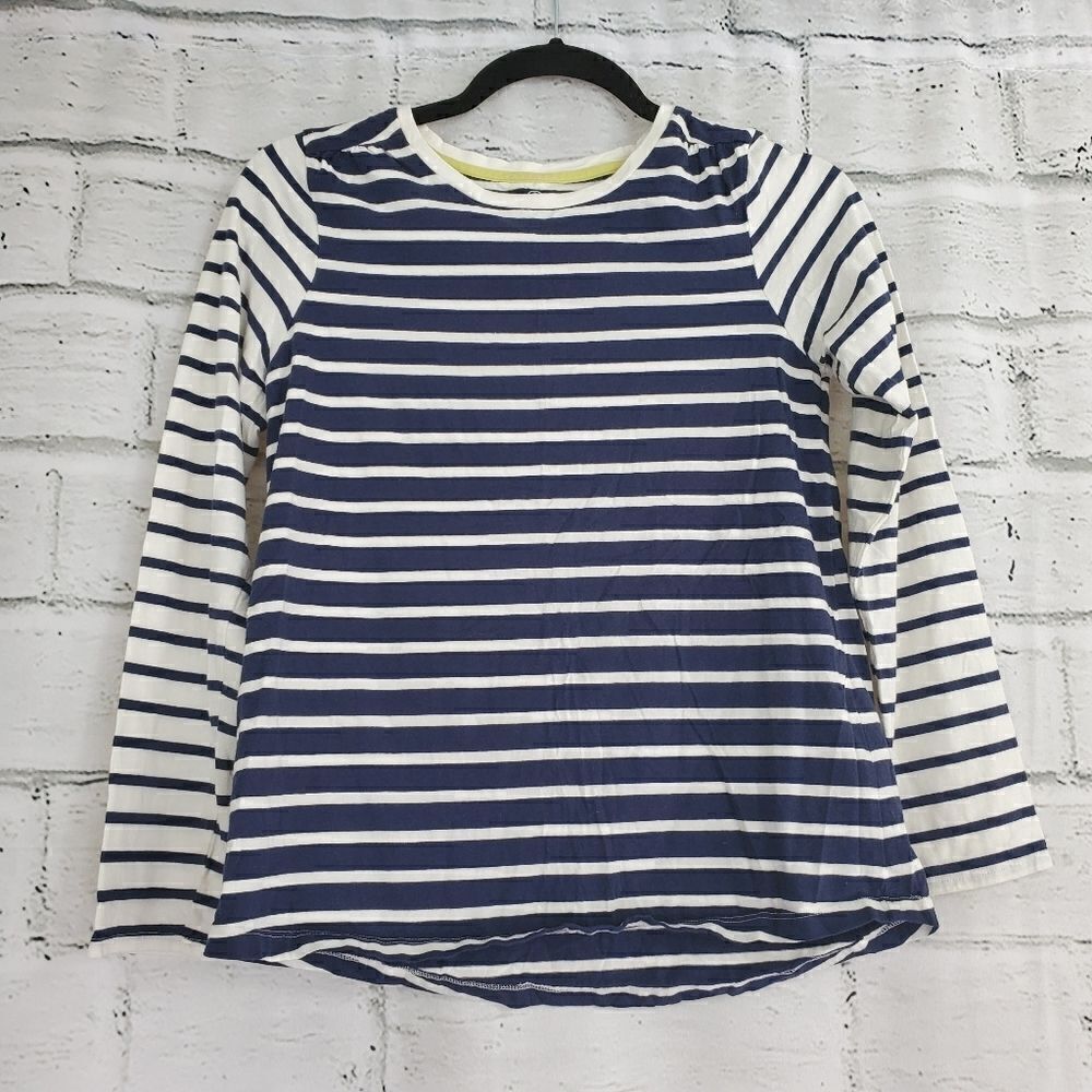 Lands end kids Boatneck striped long sleeve shirt